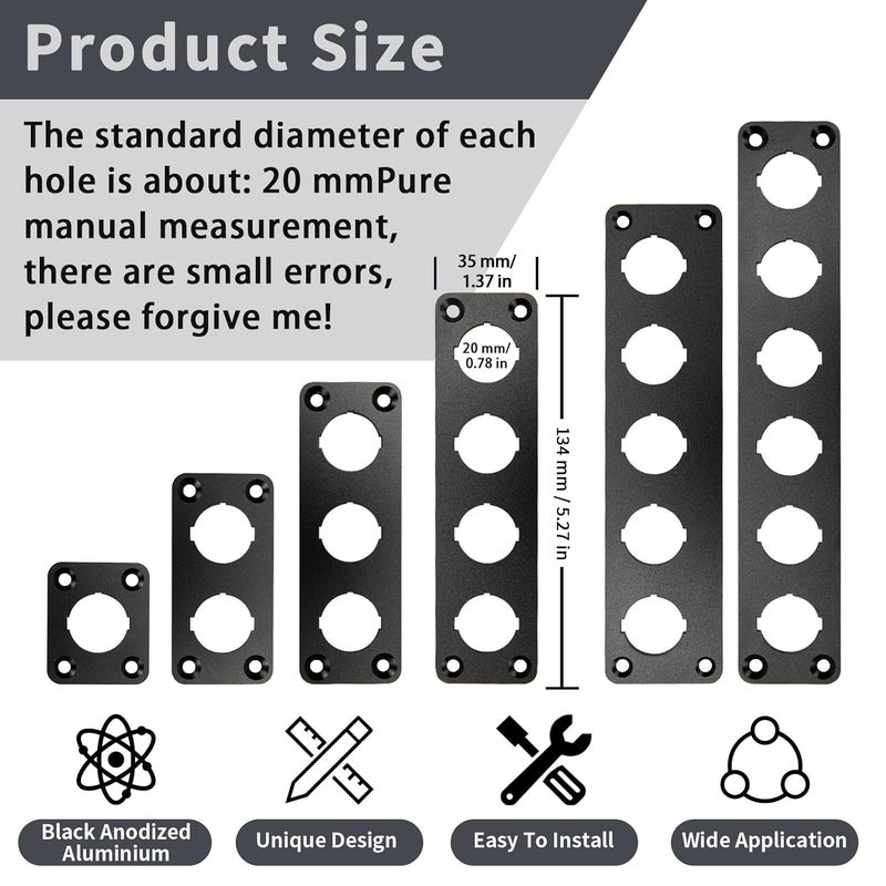 SDAQGE Switch Panel, Round 12 Volt Marine Switch Panel Aluminum Waterproof Rocker Switch Panel for Car Truck Marine Boat Rv Vehicle (4 Way) - Image 5